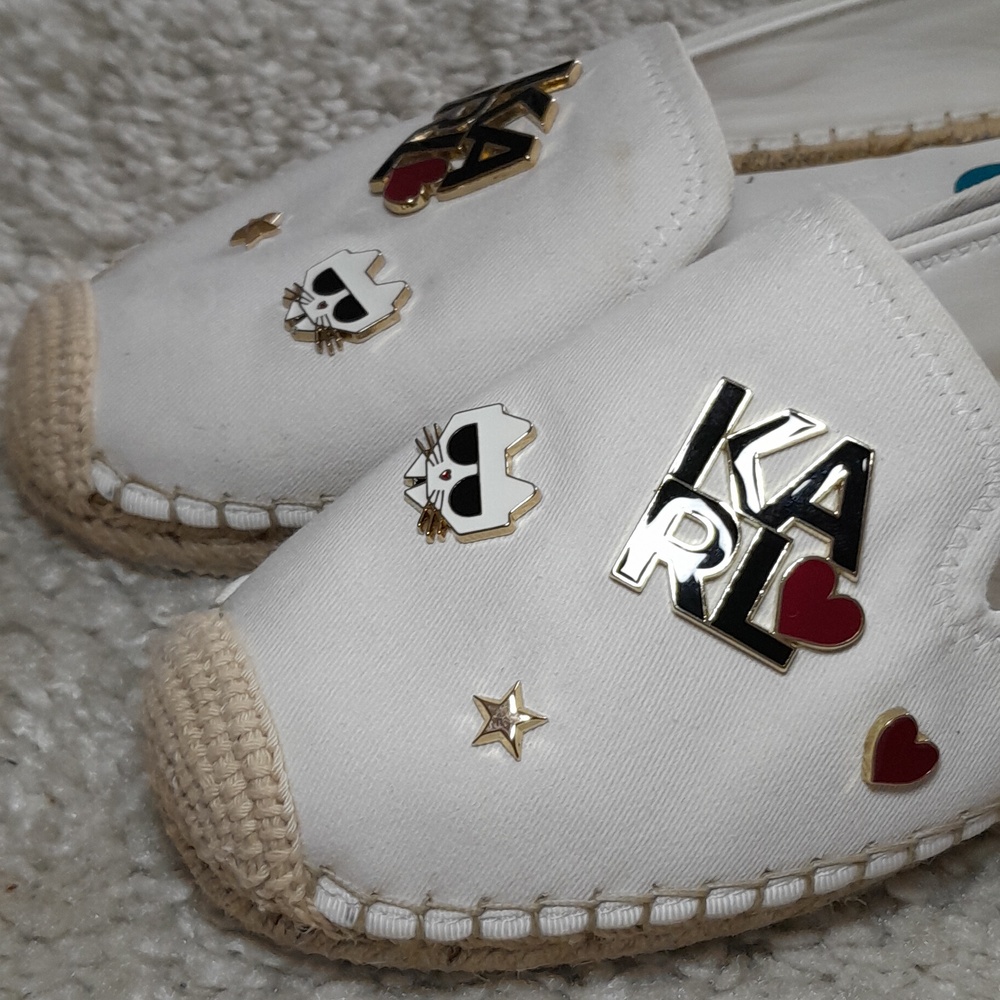 KARL LAGERFELD pin on Slip On Espadrille Size 10 - Picture 4 of 16